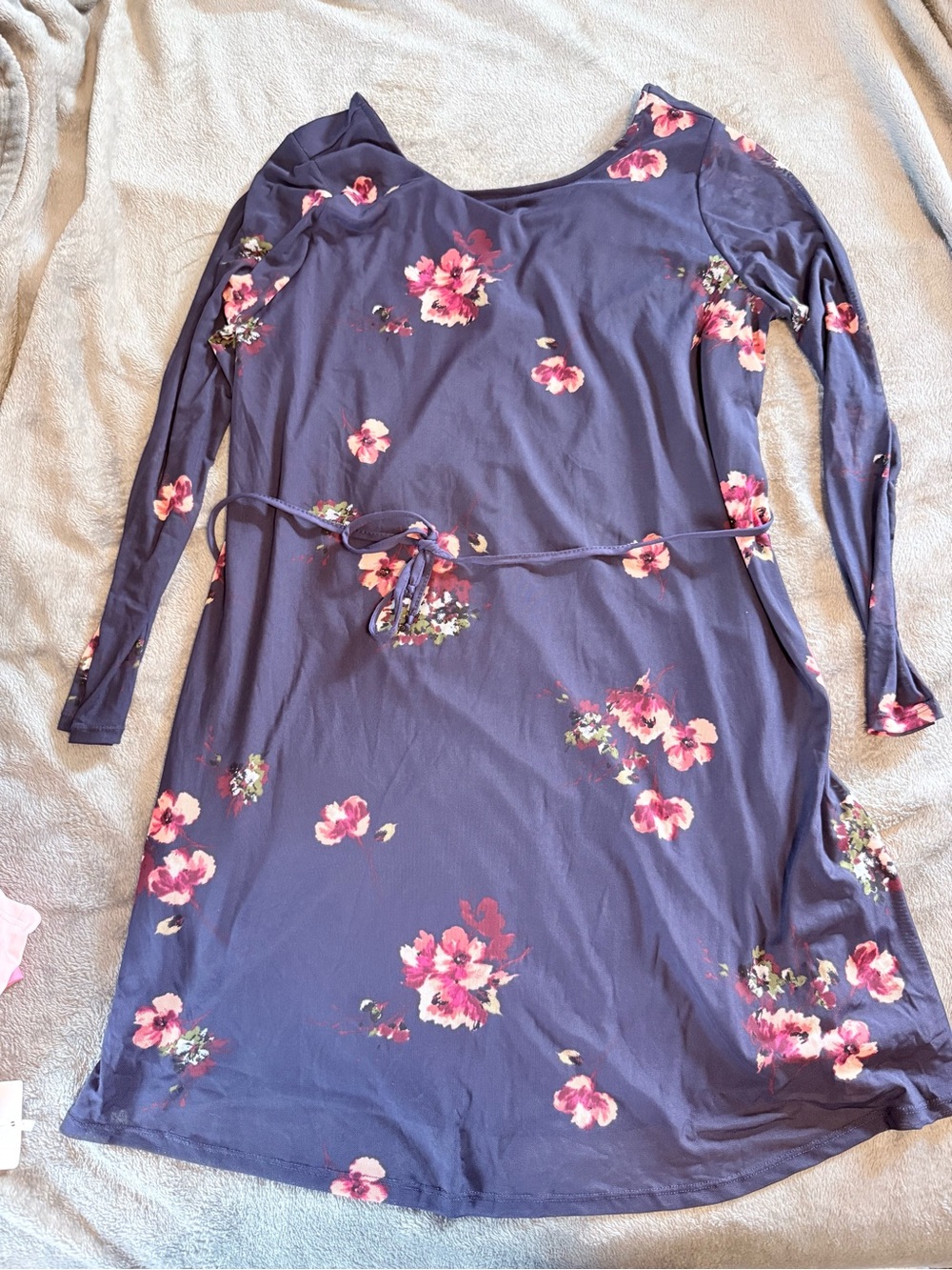 Isabel Maternity by Ingrid & Isabel Navy Floral Long-Sleeve Maternity Dress